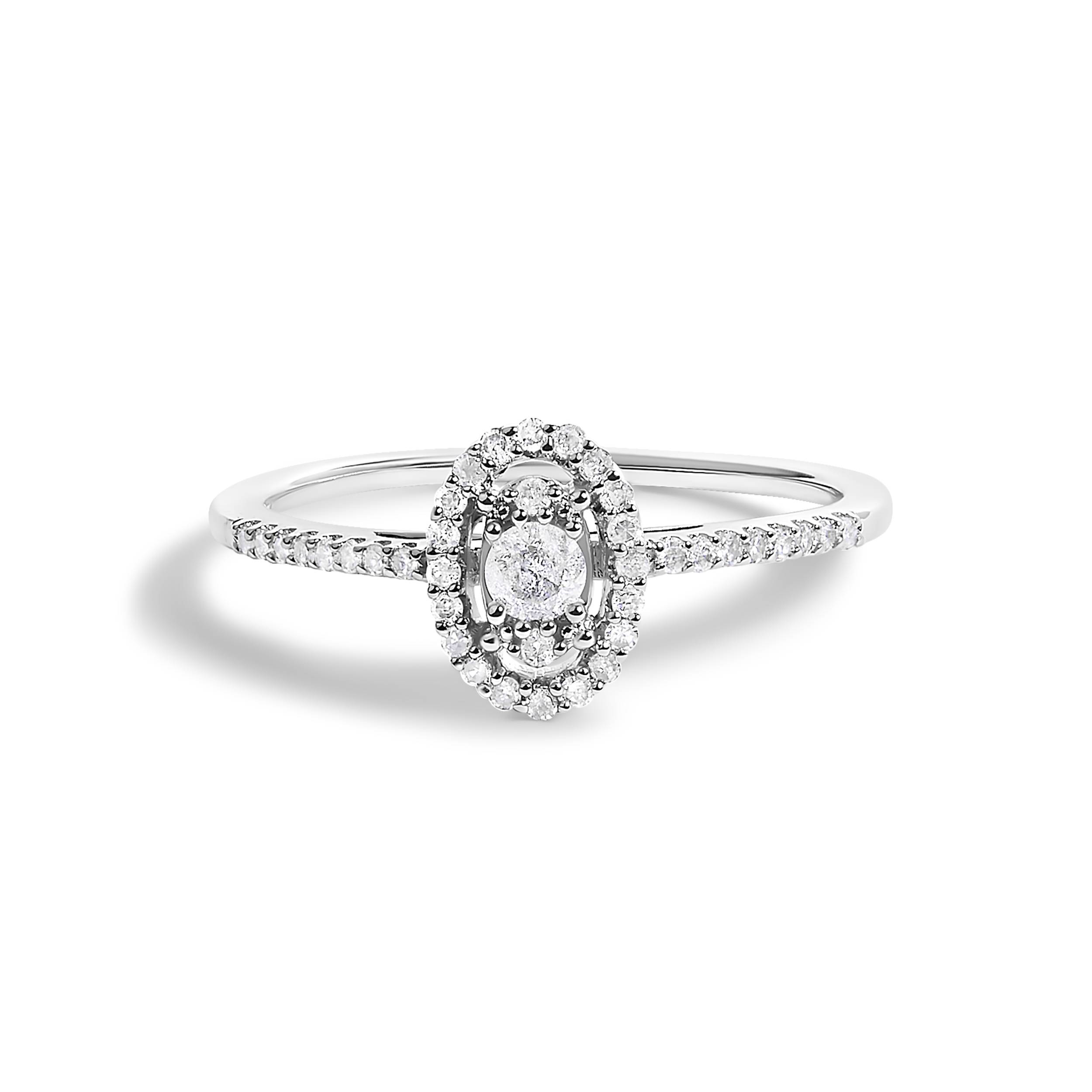 14k White Gold 15 Cttw Diamond Oval Shape With Halo Engagement Ring H-I 1447$